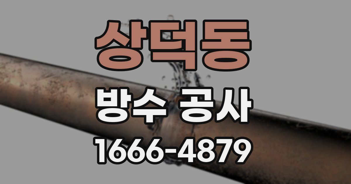 상덕동 방수 공사