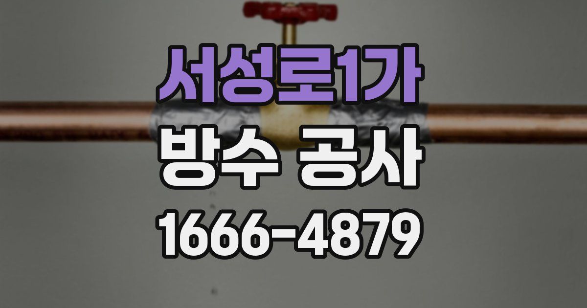 서성로1가 방수 공사