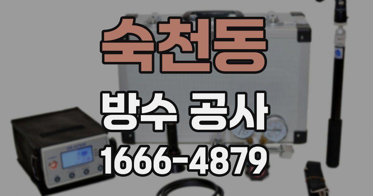숙천동 방수 공사