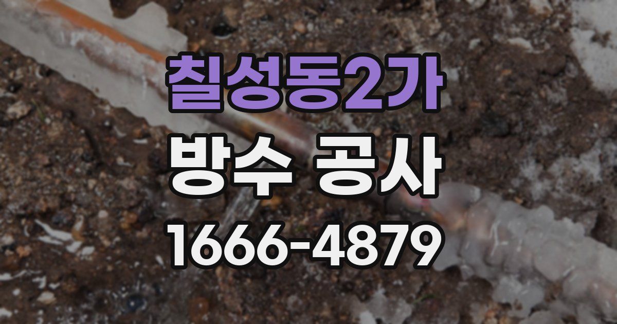 칠성동2가 방수 공사