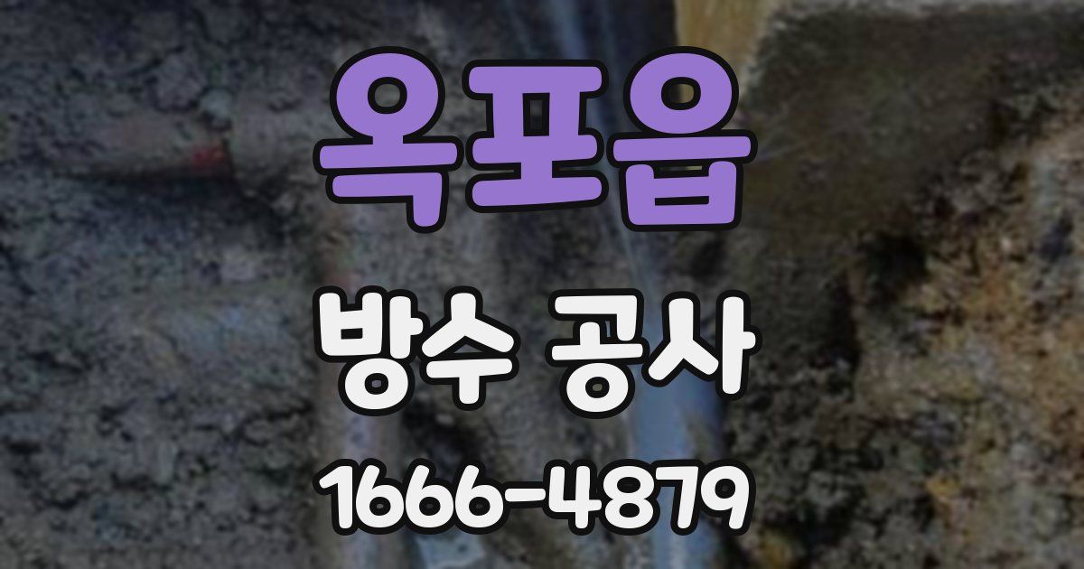 옥포읍 방수 공사