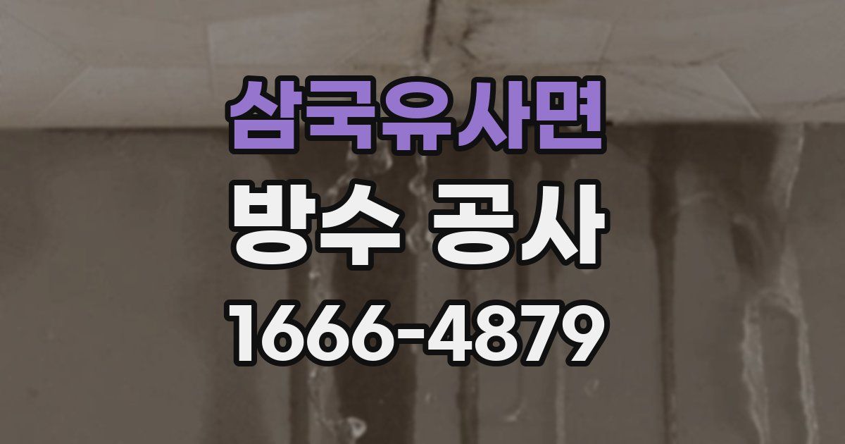 삼국유사면 방수 공사