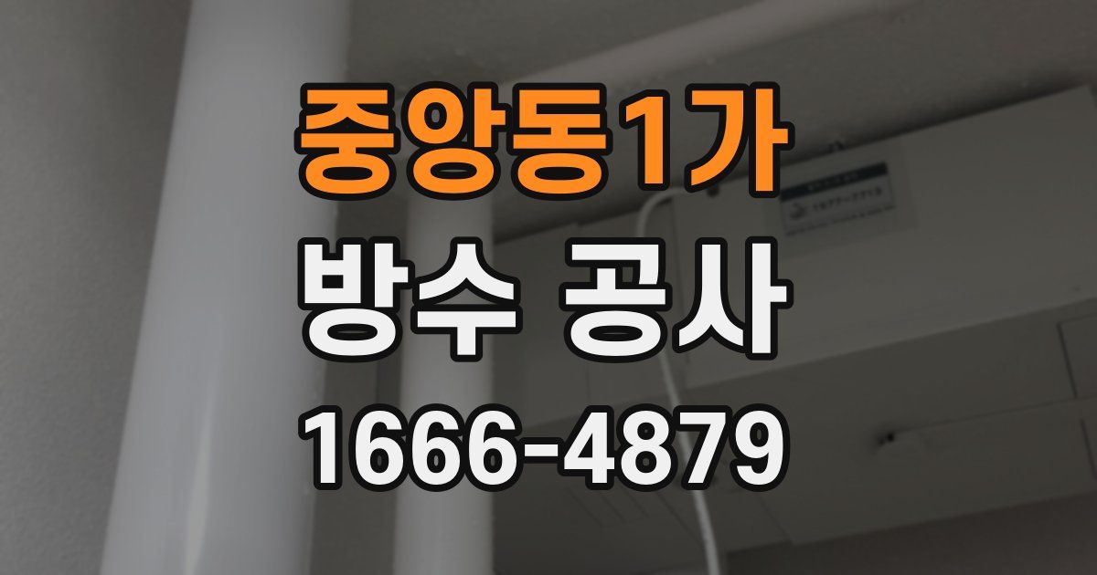 중앙동1가 방수 공사