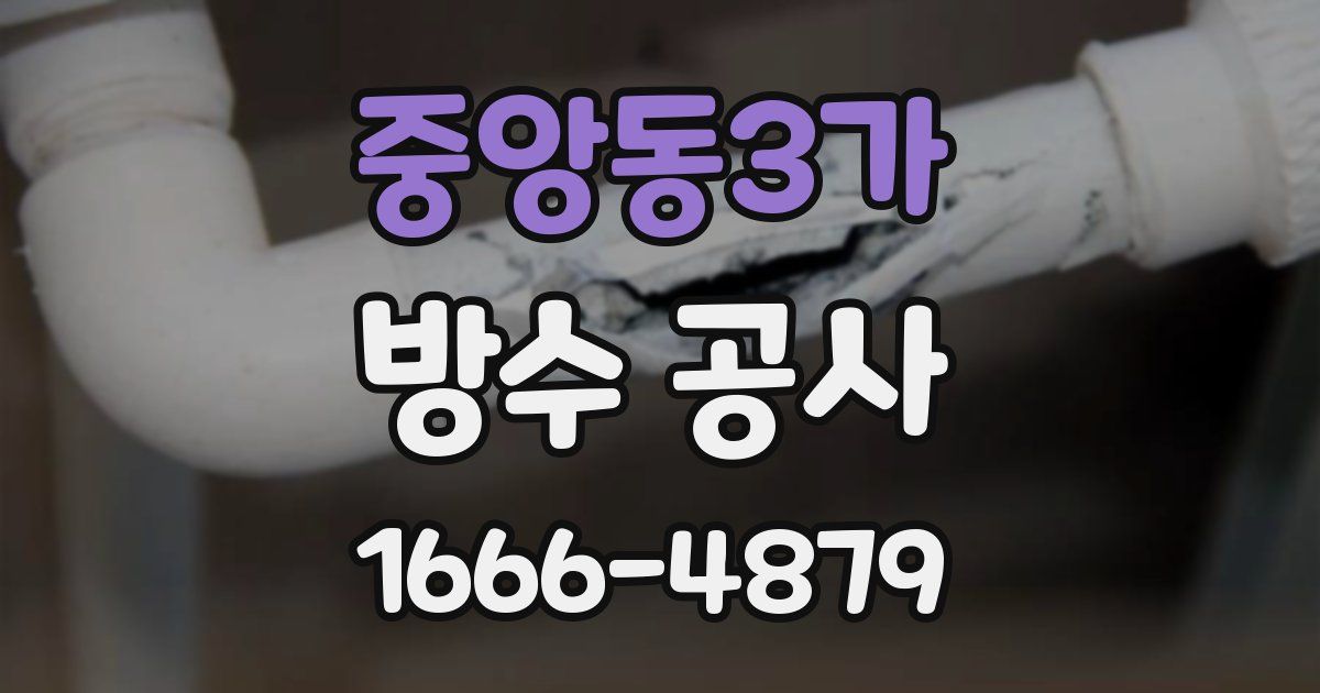 중앙동3가 방수 공사