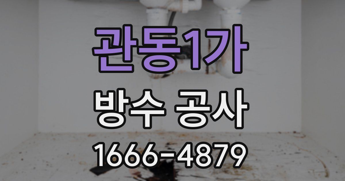 관동1가 방수 공사