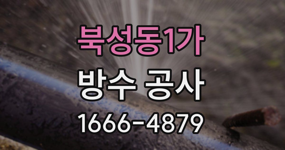 북성동1가 방수 공사