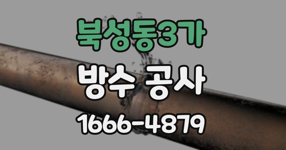 북성동3가 방수 공사