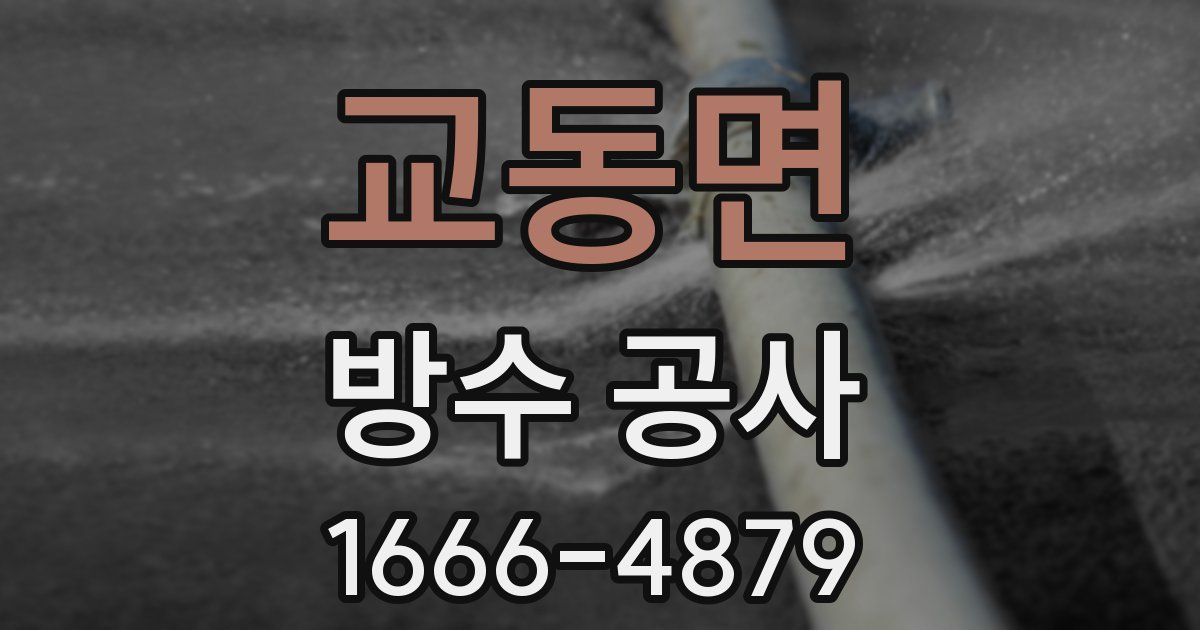 교동면 방수 공사