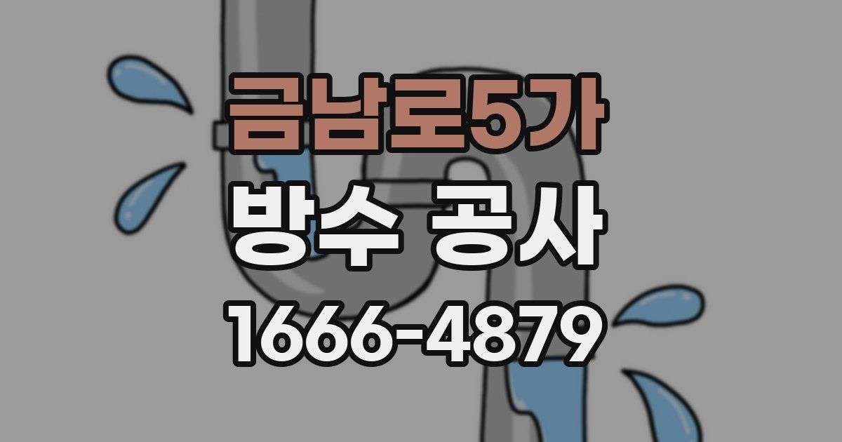 금남로5가 방수 공사