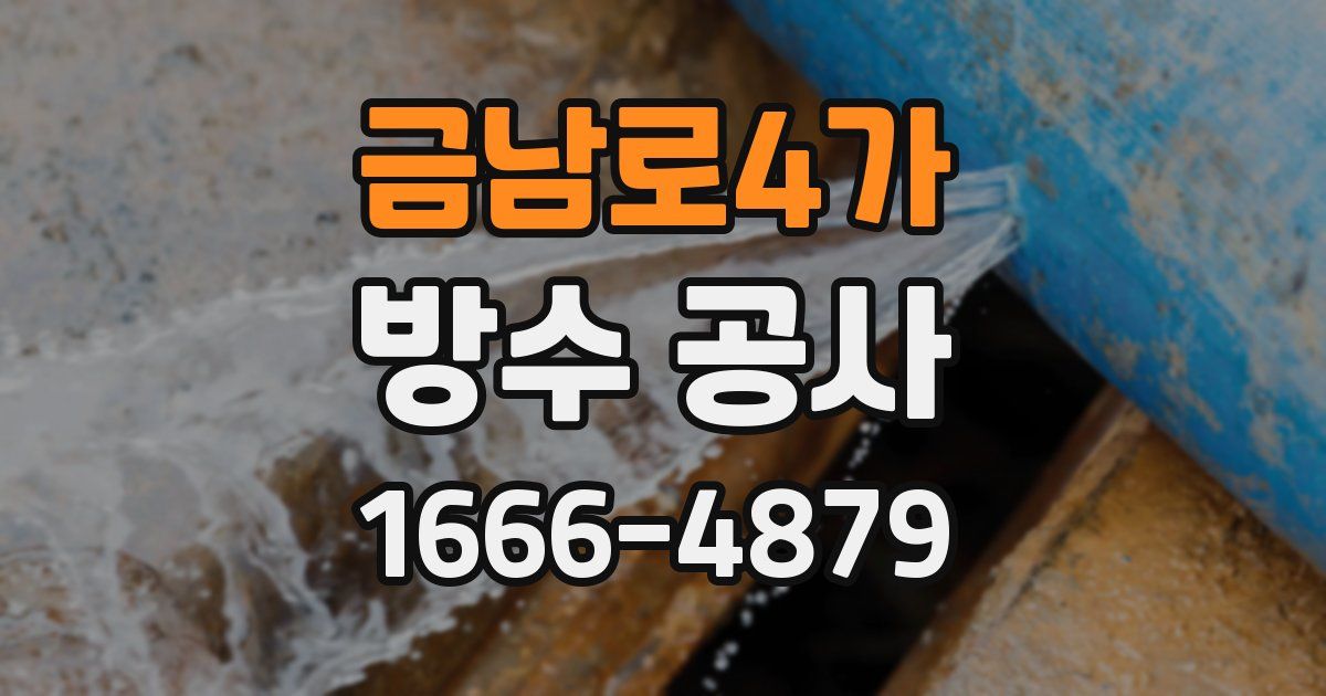 금남로4가 방수 공사