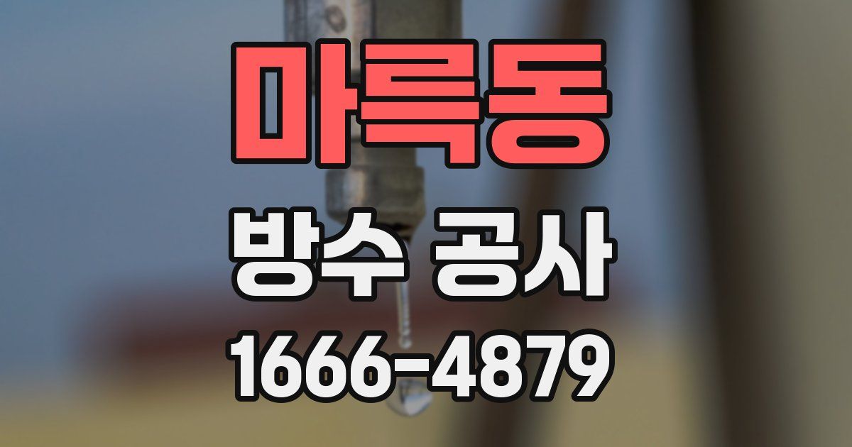마륵동 방수 공사
