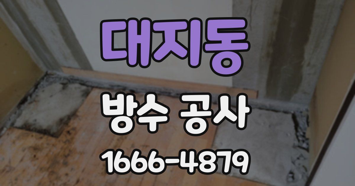 대지동 방수 공사