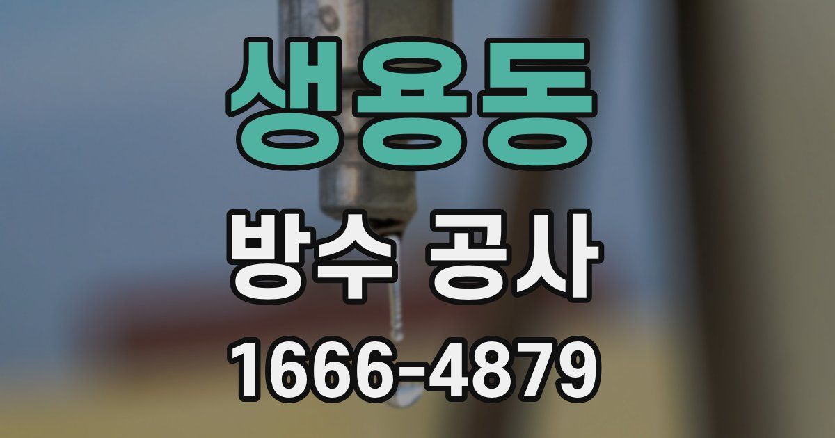 생용동 방수 공사