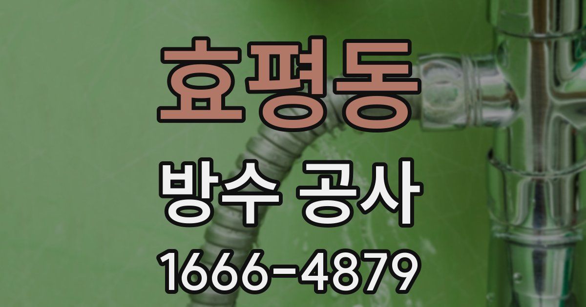 효평동 방수 공사