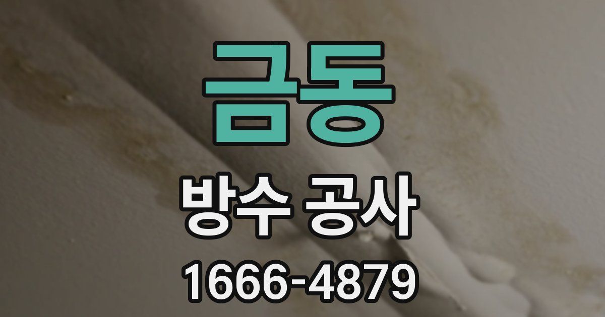 금동 방수 공사