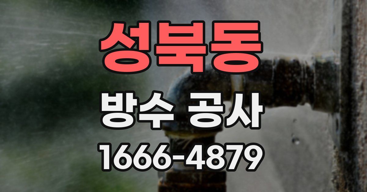 성북동 방수 공사
