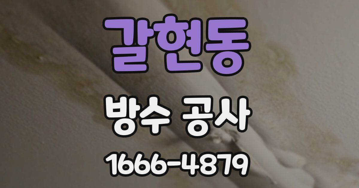 갈현동 방수 공사