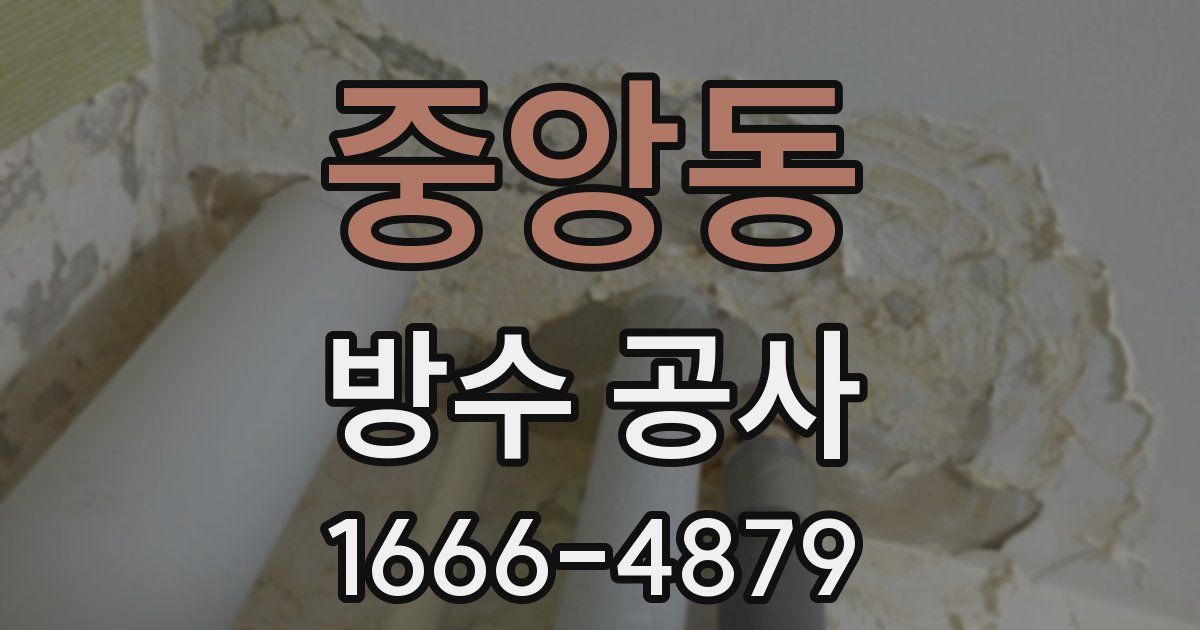 중앙동 방수 공사