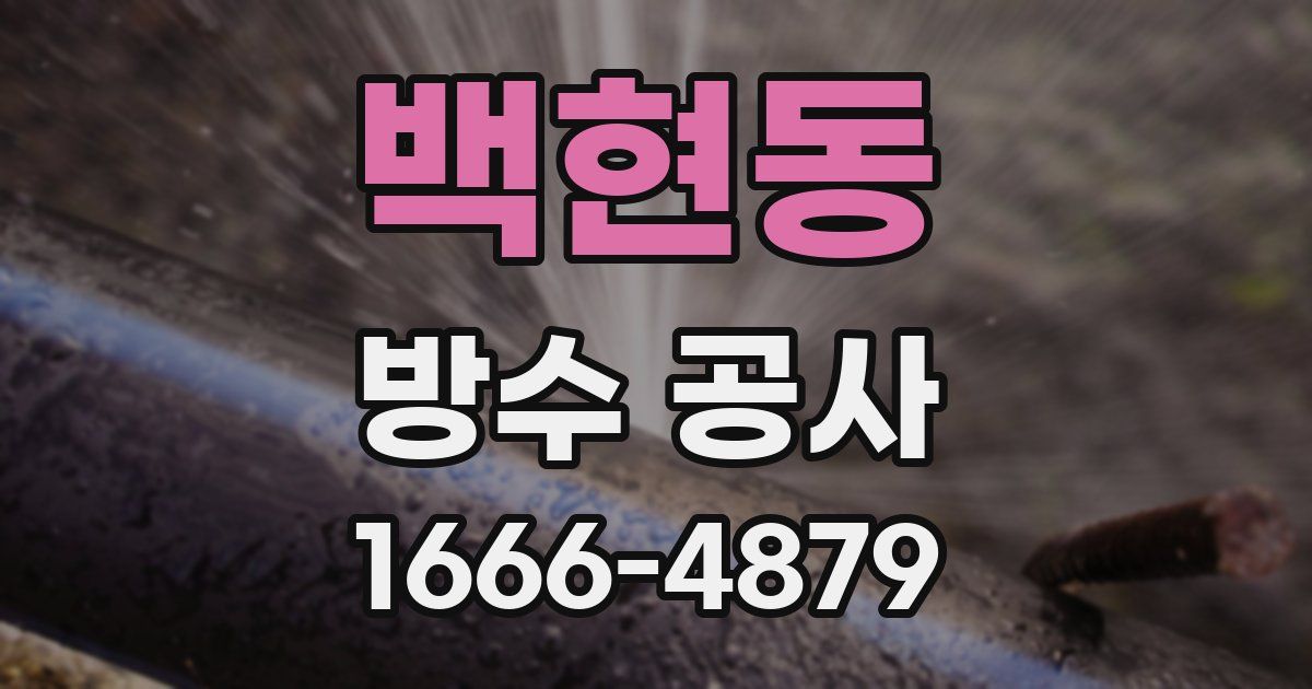 백현동 방수 공사