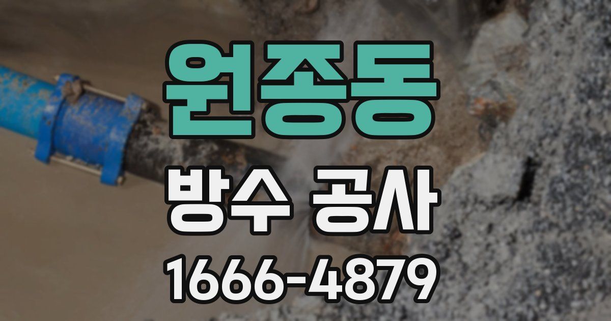 원종동 방수 공사