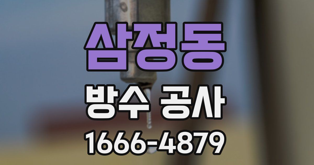 삼정동 방수 공사