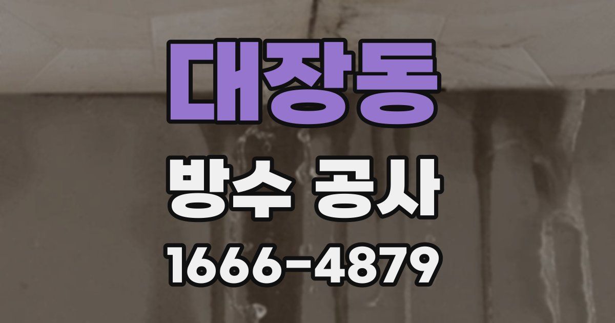 대장동 방수 공사