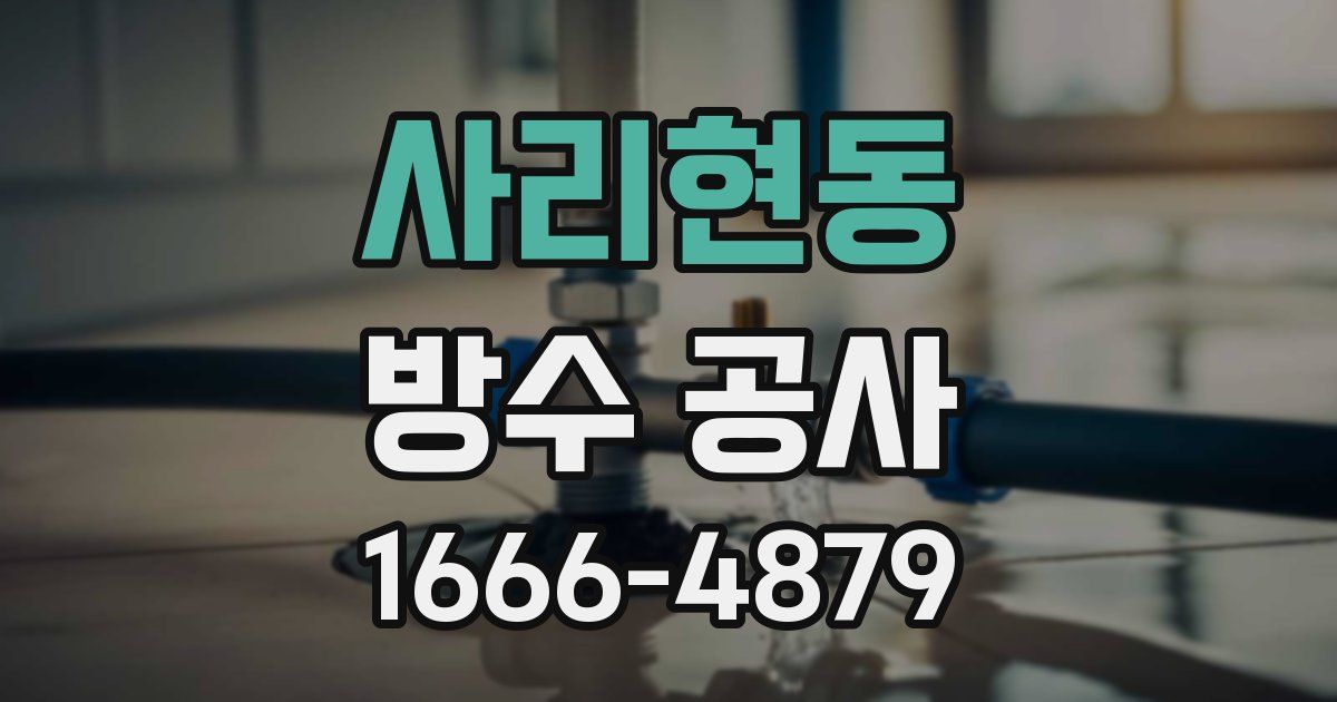 사리현동 방수 공사