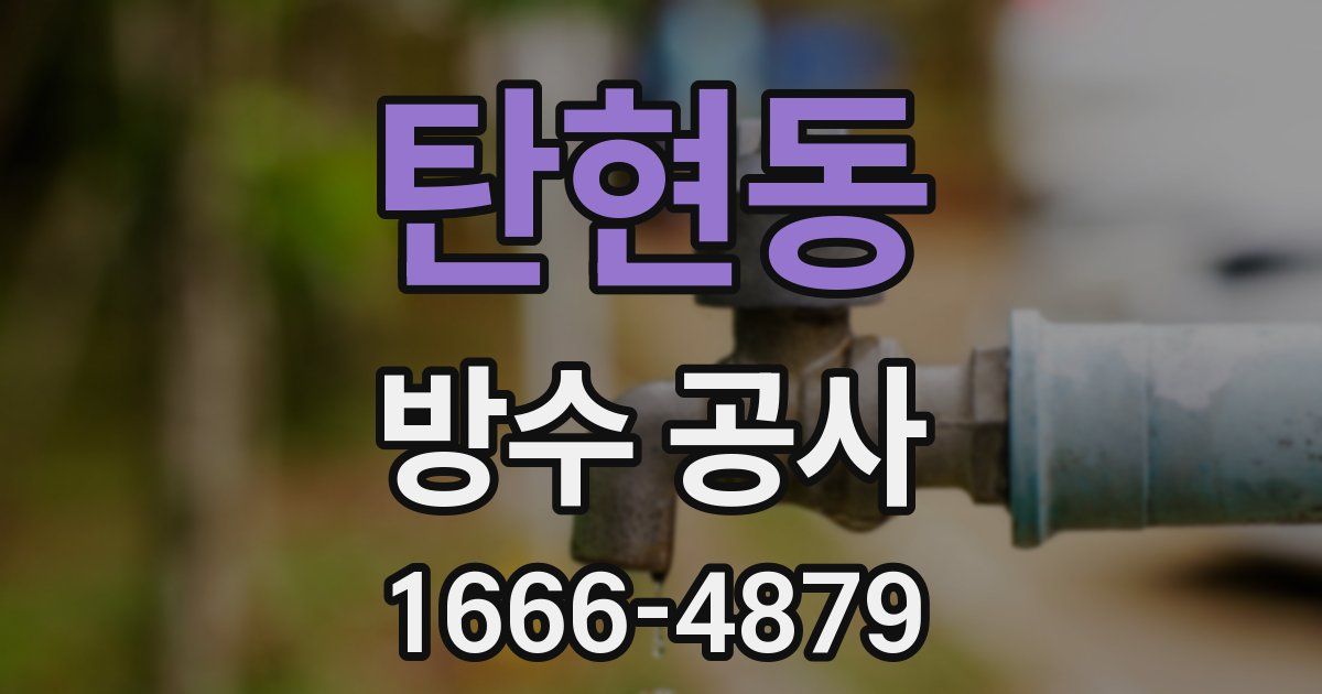 탄현동 방수 공사