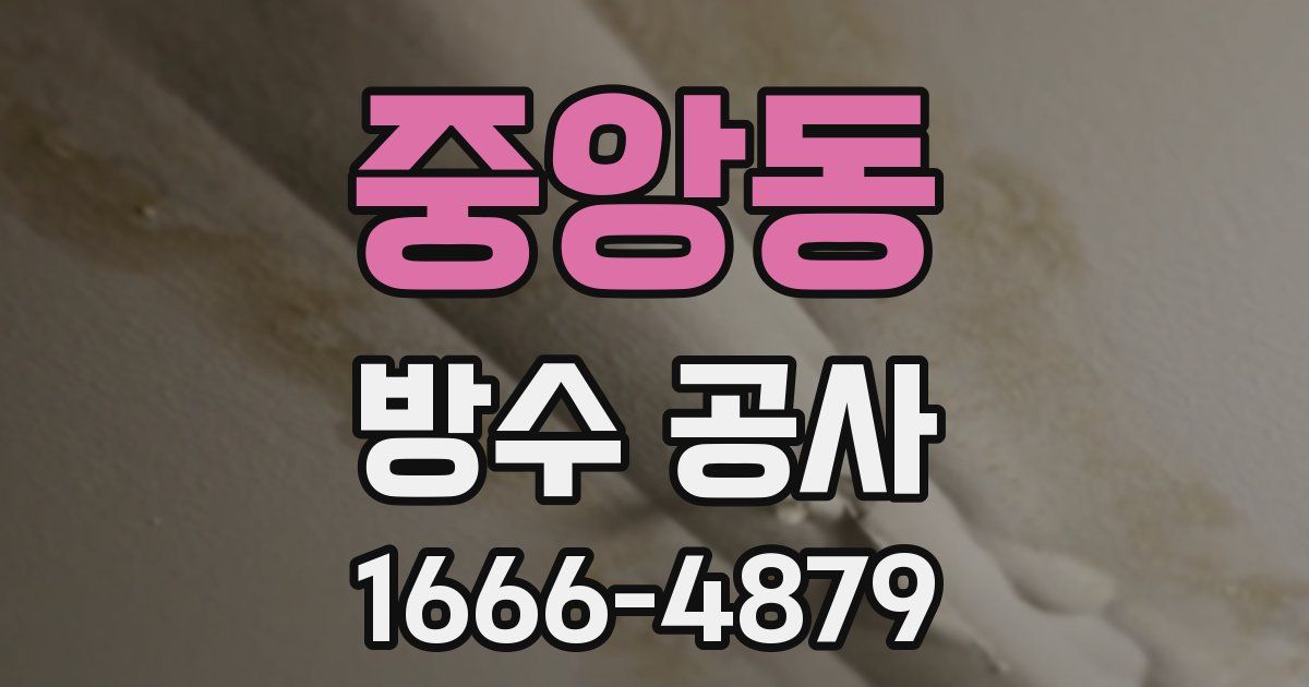 중앙동 방수 공사