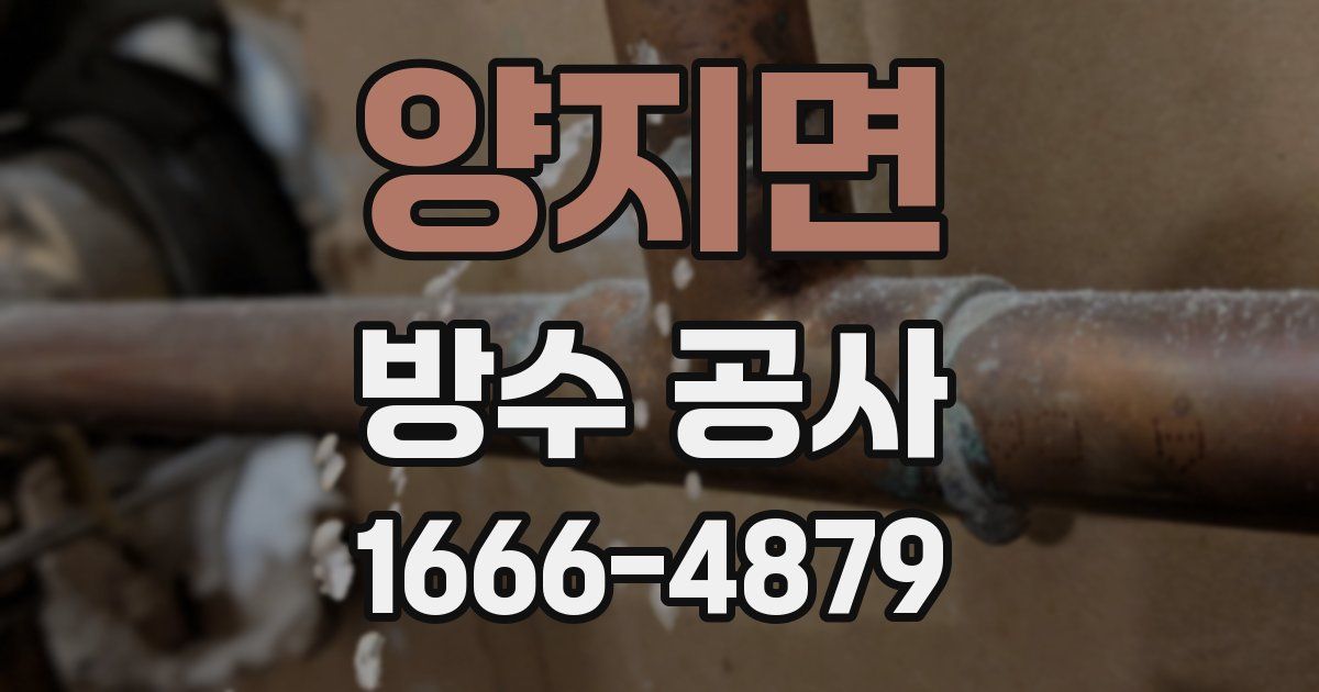 양지면 방수 공사