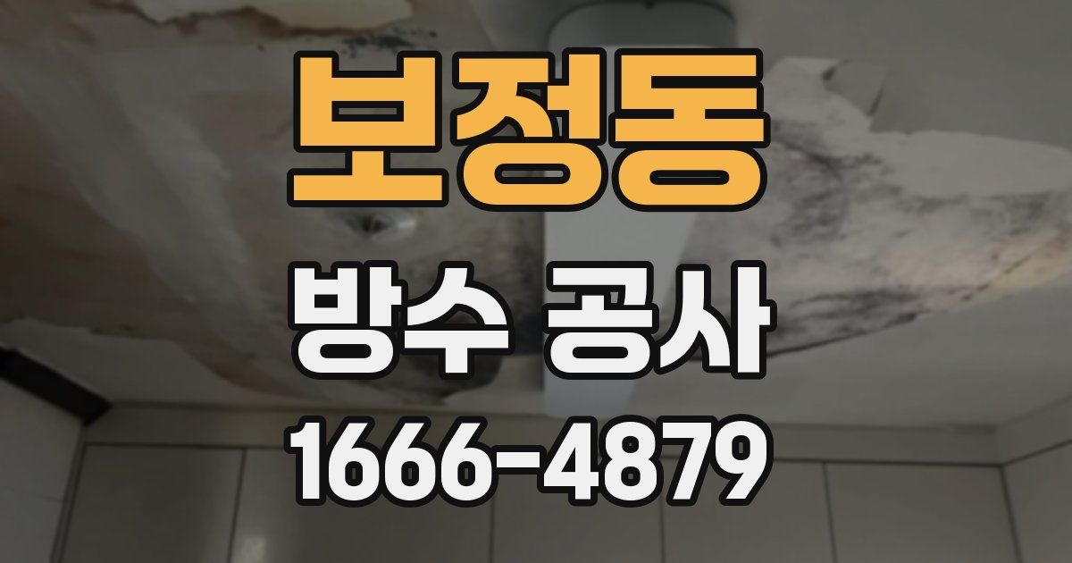 보정동 방수 공사