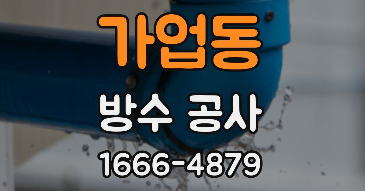 가업동 방수 공사