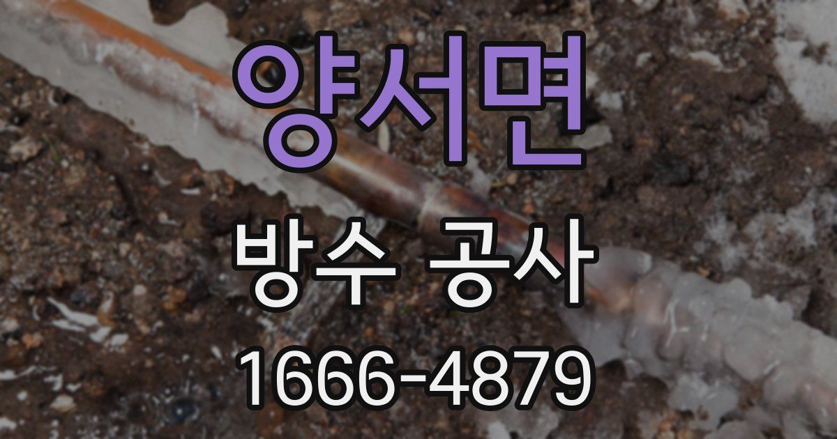 양서면 방수 공사