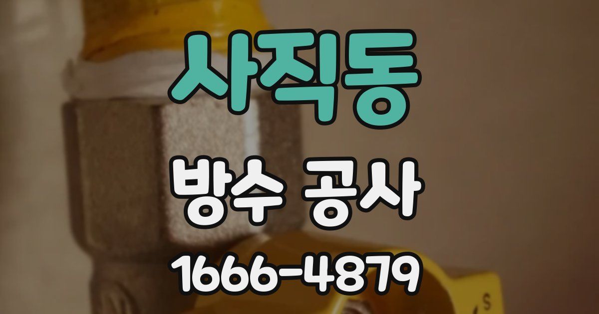 사직동 방수 공사