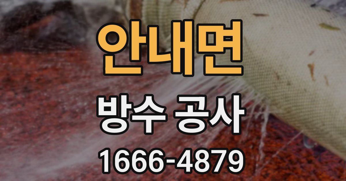 안내면 방수 공사