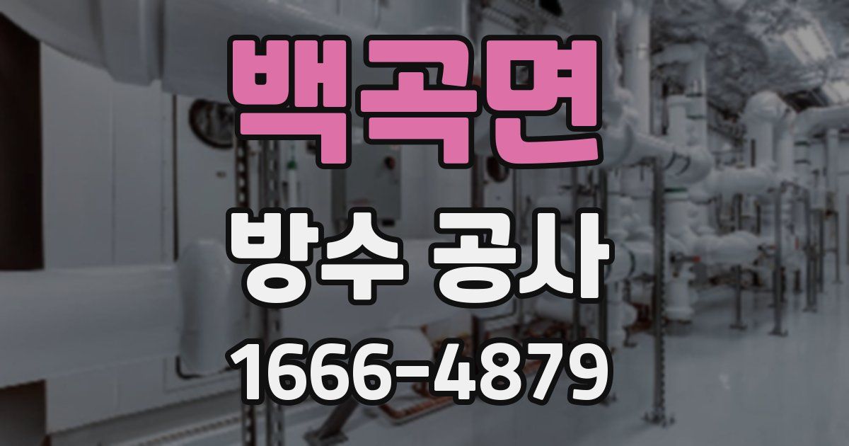 백곡면 방수 공사