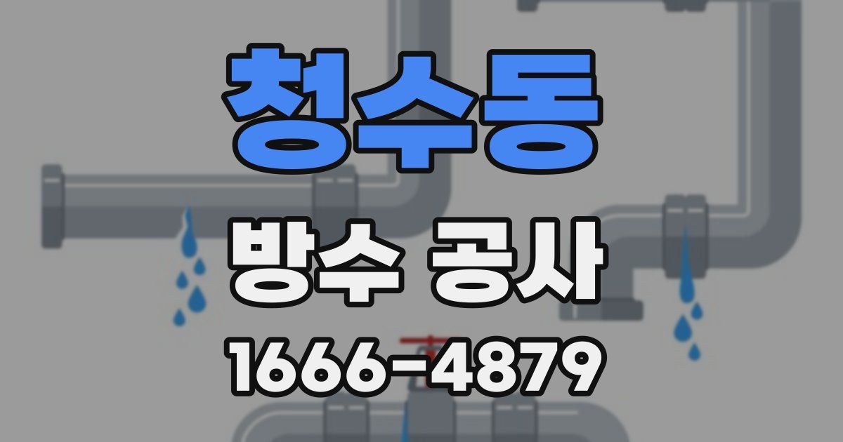청수동 방수 공사