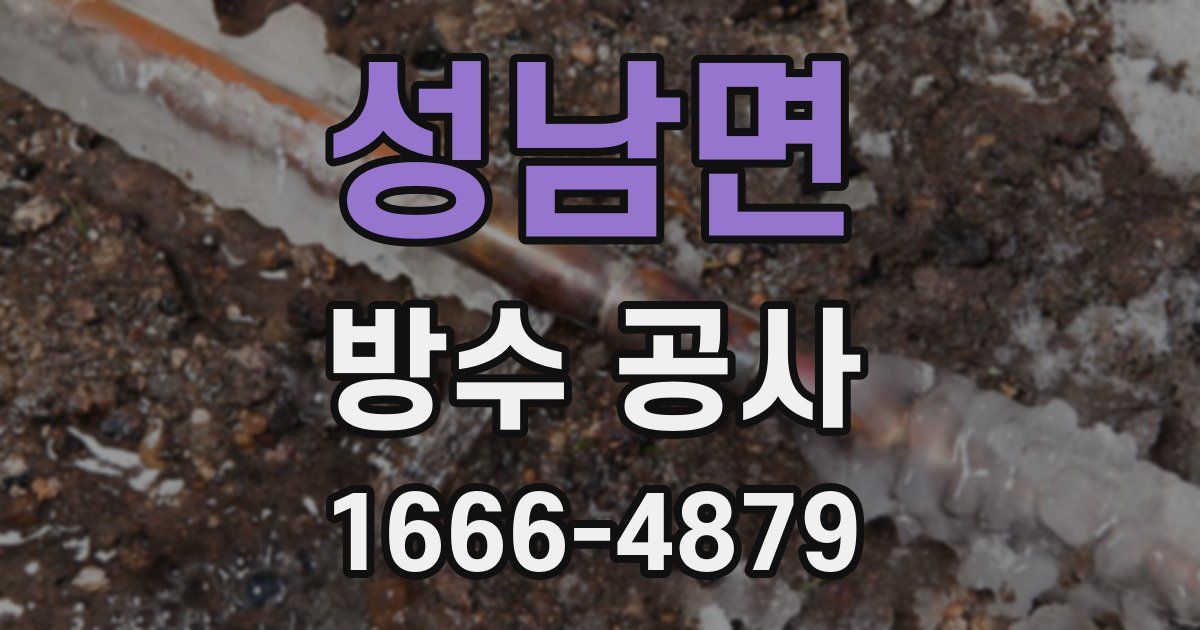 성남면 방수 공사