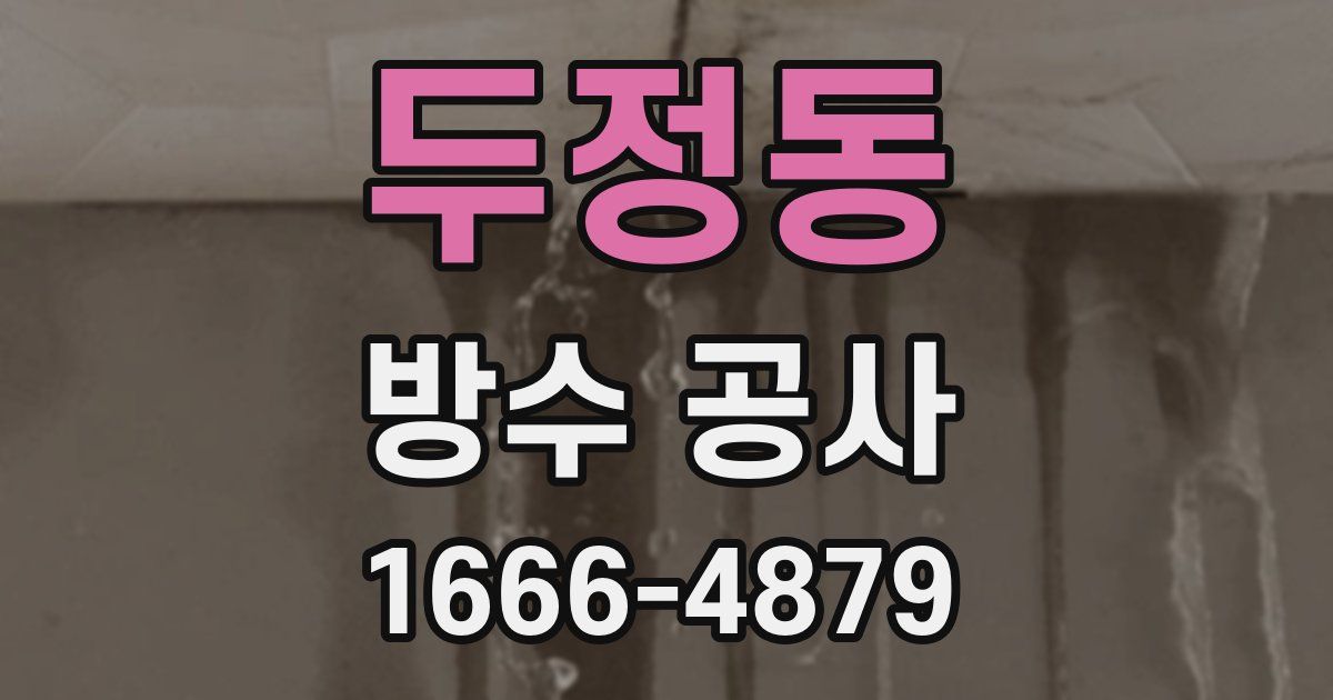 두정동 방수 공사