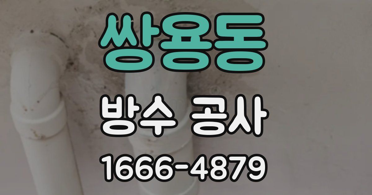 쌍용동 방수 공사