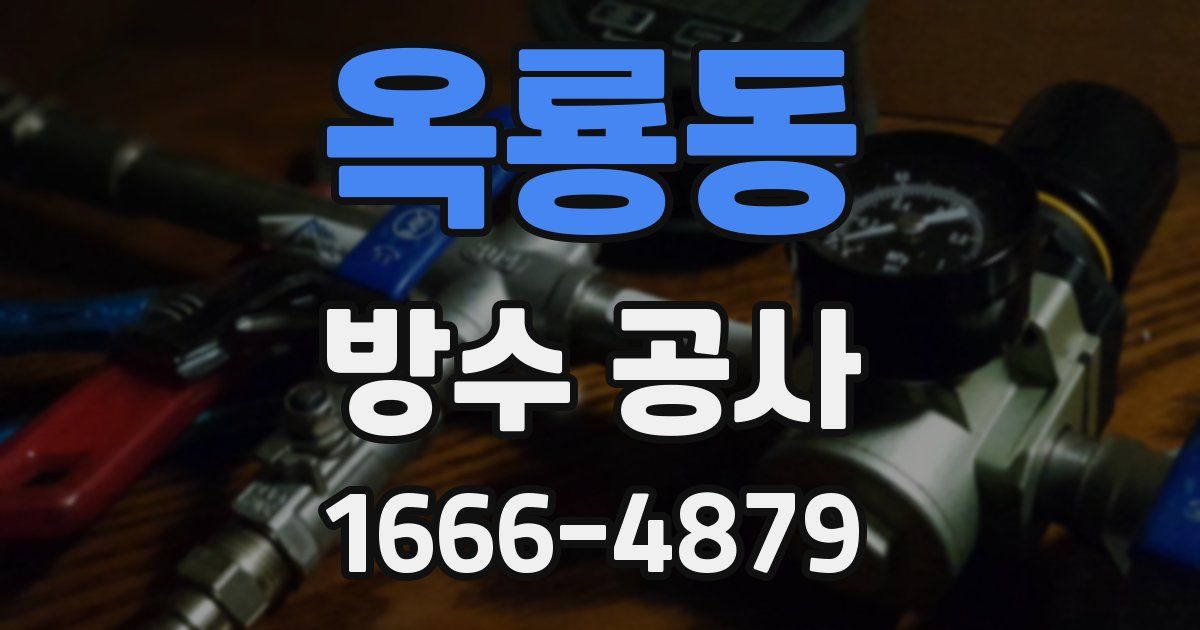 옥룡동 방수 공사