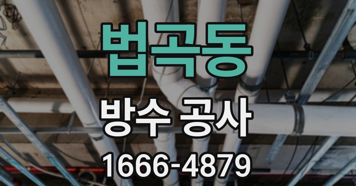 법곡동 방수 공사