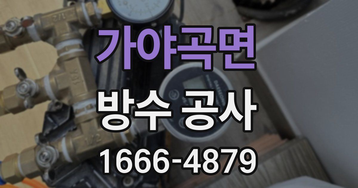 가야곡면 방수 공사