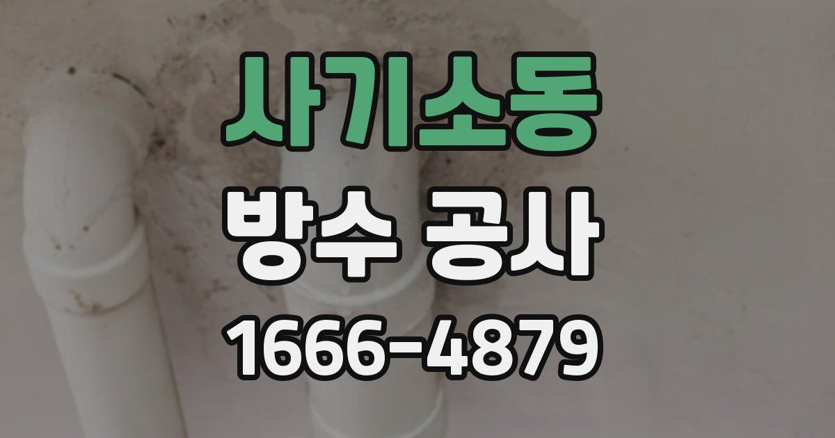 사기소동 방수 공사