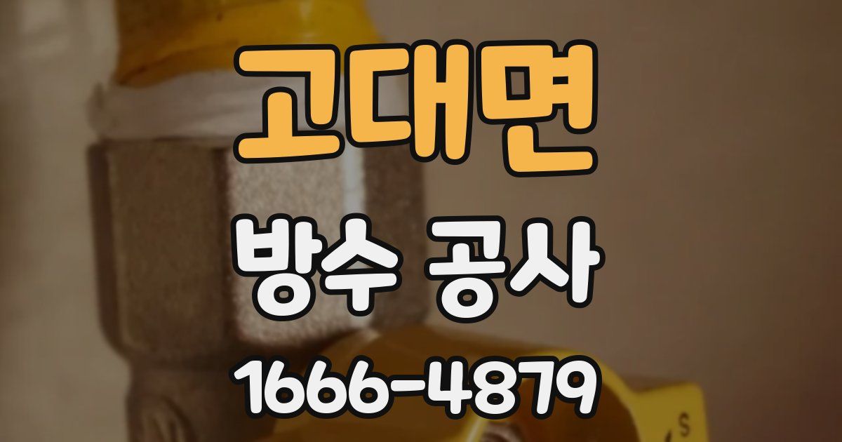 고대면 방수 공사