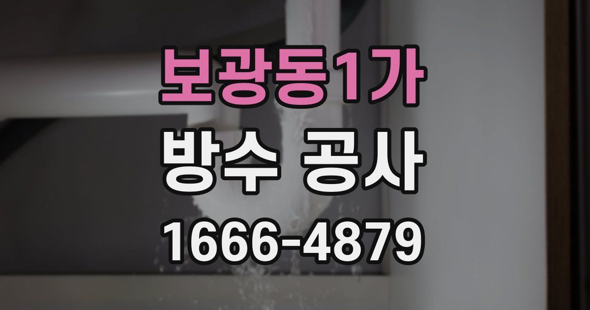 보광동1가 방수 공사