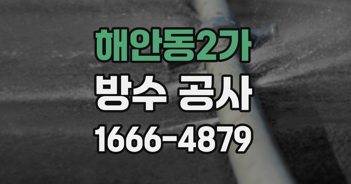 해안동2가 방수 공사