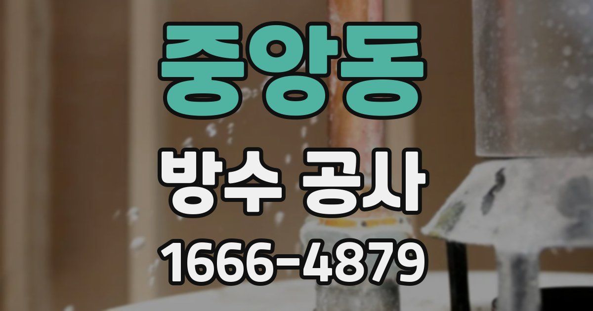 중앙동 방수 공사