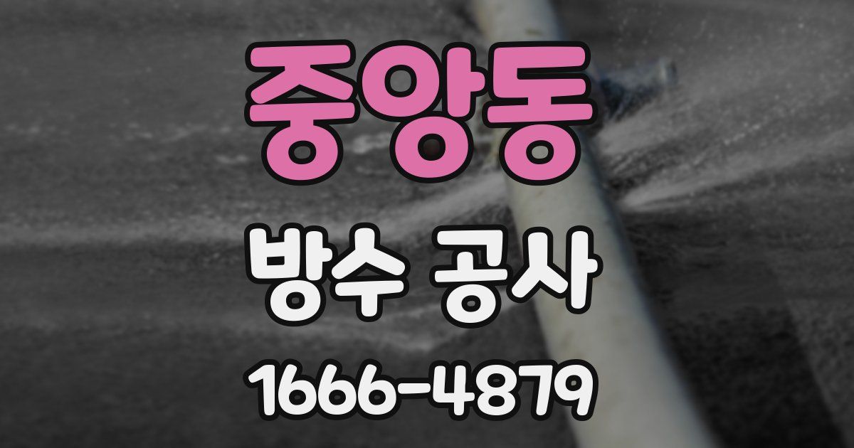 중앙동 방수 공사