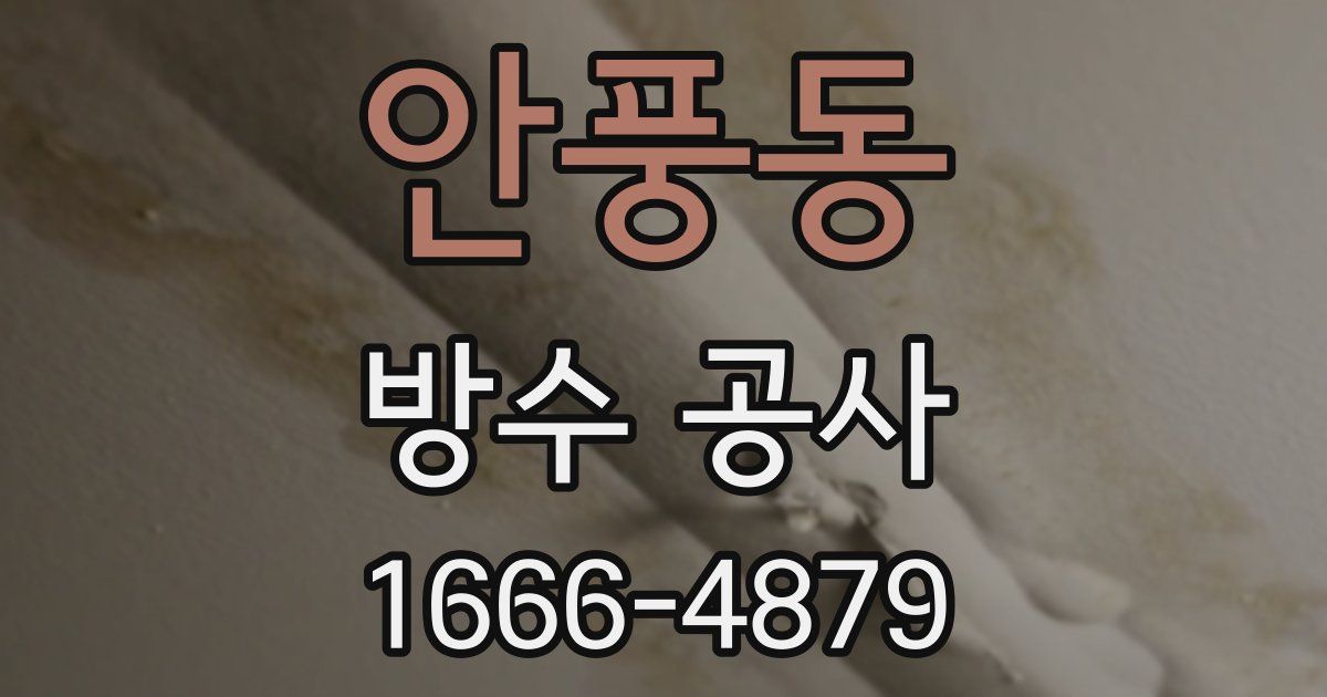 안풍동 방수 공사